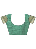 Cream & Green Banarasi Silk Saree With Blouse Piece Cream & Green Banarasi Silk Saree With Blouse Piece