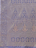 Cream & Navy Blue Banarasi Silk Saree With Blouse Piece Cream & Navy Blue Banarasi Silk Saree With Blouse Piece