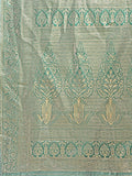 Cream & Green Banarasi Silk Saree With Blouse Piece Cream & Green Banarasi Silk Saree With Blouse Piece