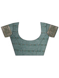 Green Cotton Saree With Blouse Piece Green Cotton Saree With Blouse Piece