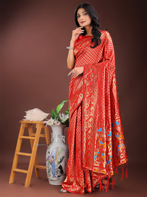 Blue Silk Saree With Blouse Piece