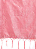 Pink Linen Cotton Saree With Blouse Piece Pink Linen Cotton Saree With Blouse Piece
