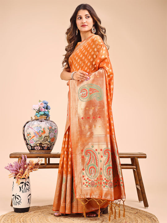 Mustrad Linen Cotton Saree With Blouse Piece Mustrad Linen Cotton Saree With Blouse Piece