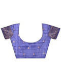 Sky Blue Linen Cotton Saree With Blouse Piece Sky Blue Linen Cotton Saree With Blouse Piece