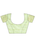 Light Green Cotton Saree With Blouse Piece Light Green Cotton Saree With Blouse Piece