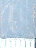 Sky Blue Cotton Saree With Blouse Piece Sky Blue Cotton Saree With Blouse Piece