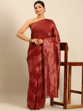 Red Cotton Saree With Blouse Piece Red Cotton Saree With Blouse Piece