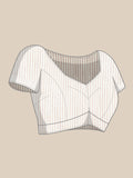 Beige Linen Saree With Blouse Piece Beige Linen Saree With Blouse Piece