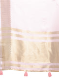Light Pink Cotton Saree With Blouse Piece Light Pink Cotton Saree With Blouse Piece