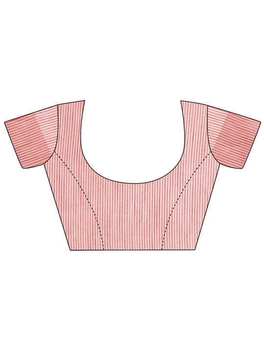 White Linen Cotton Saree With Blouse Piece White Linen Cotton Saree With Blouse Piece