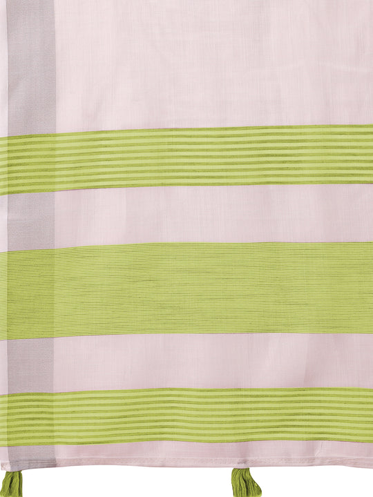 White Linen Cotton Saree With Blouse Piece White Linen Cotton Saree With Blouse Piece