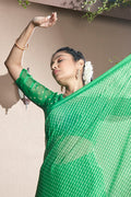 Fern Green Chiffon Saree Fern Green Chiffon Saree