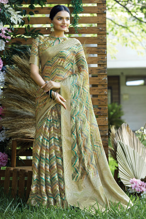 Multicolor Digital Print Saree