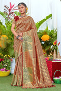 Jam Maroon Kanjivaram Saree Kanjivaram Saree