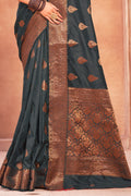 Pewter Grey Cotton Silk Saree Cotton Silk Saree Pallu