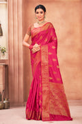 Crimson Red Cotton Silk Saree Cotton Silk Saree