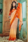 Cantaloupe Orange Georgette Saree Cantaloupe Orange Georgette Saree