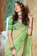 Pastel Green Georgette Saree Pastel Green Georgette Saree