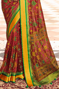 Currant Red Patola Saree Currant Red Patola Saree