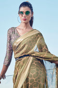 Heena Green Chiffon Saree Heena Green Chiffon Saree