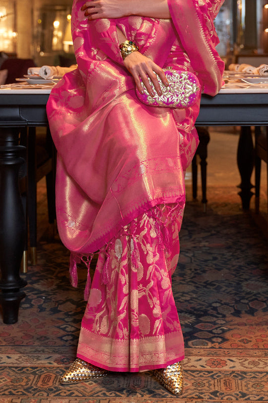 Ruby Pink Kanjivaram Saree Kanjivaram Saree Design