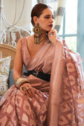 Pastel Pink Silk Saree