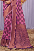 Violet Cotton Saree Cotton saree Pallu