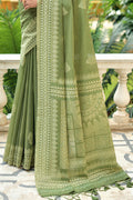 Pista Green Cotton Saree Pista Green Cotton Saree