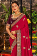 Crimson Red South Silk Saree Crimson Red South Silk Saree