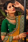 Marigold Yellow South Silk Saree Marigold Yellow South Silk Saree