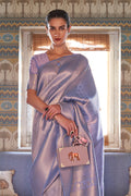 Cloud Grey Kanjivaram Saree Cloud Grey Kanjivaram Saree