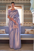 Cloud Grey Kanjivaram Saree Cloud Grey Kanjivaram Saree