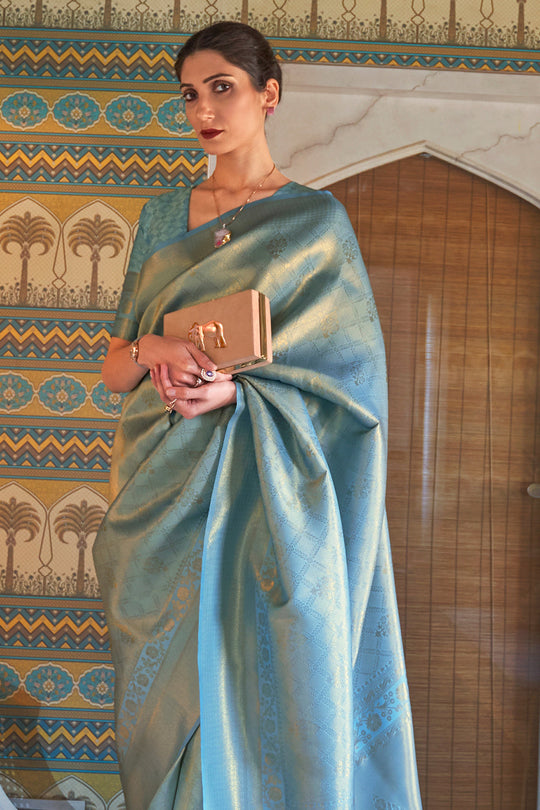 Sage Green Kanjivaram Saree Sage Green Kanjivaram Saree