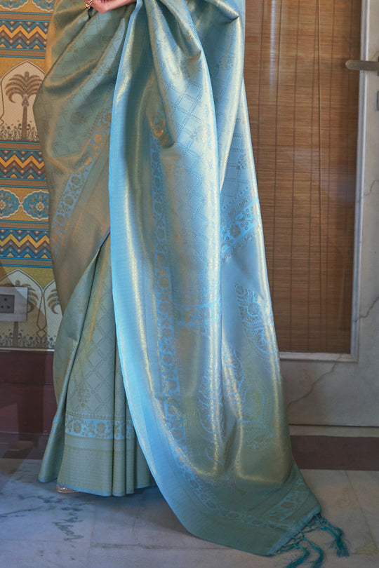 Sage Green Kanjivaram Saree Kanjivaram Saree Design