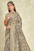 Pewter Grey Cotton Saree Pewter Grey Cotton Saree
