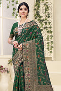 Dark Green Cotton Saree Dark Green Cotton Saree