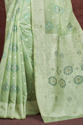 Pastel Green Cotton Saree Pastel Green Cotton Saree