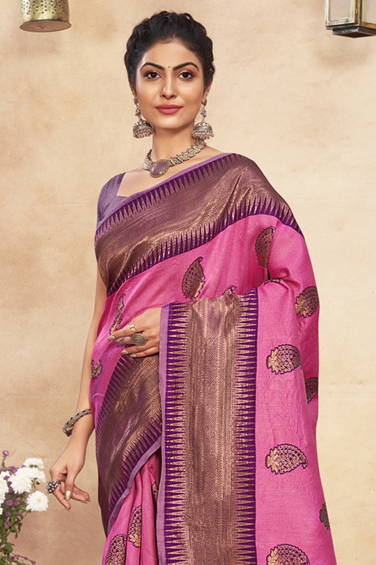 Hot Pink Cotton saree Hot Pink Cotton saree