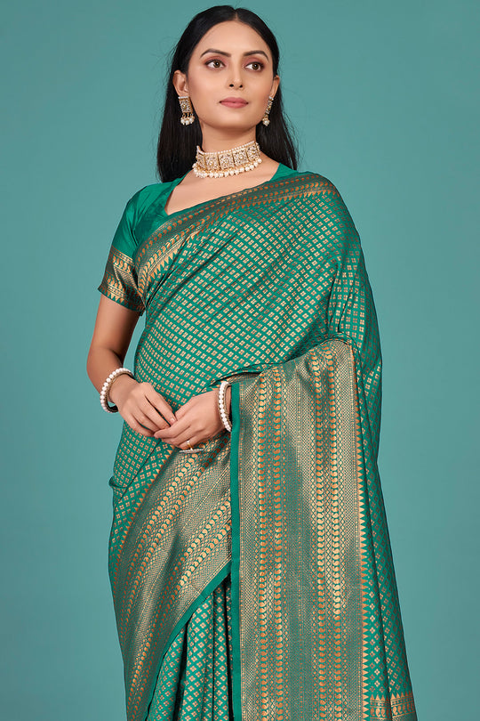 Seafoam Green Kanjivaram Saree Seafoam Green Kanjivaram Saree