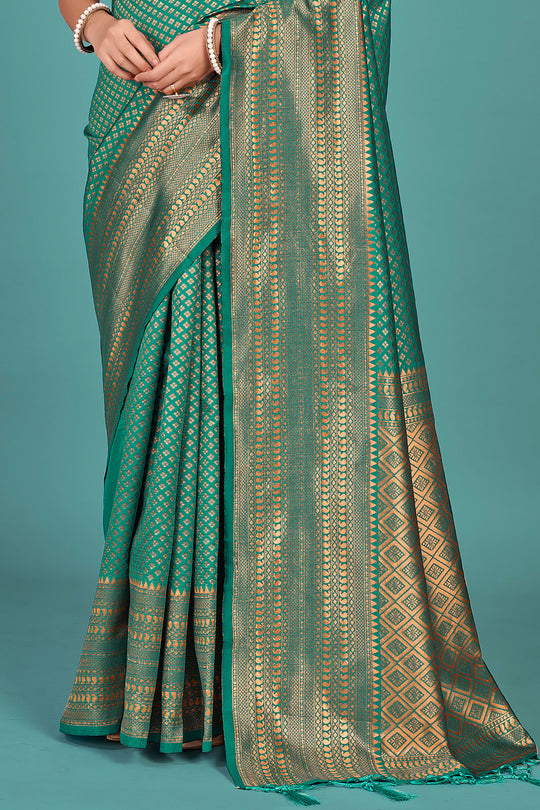 Seafoam Green Kanjivaram Saree Seafoam Green Kanjivaram Saree