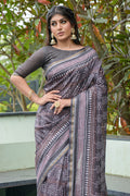 Coffee Brown Cotton Saree Coffee Brown Cotton Saree