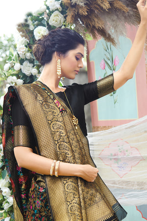 Fancy Pashmina Silk saree