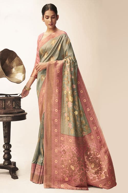 Sage Green Cotton Saree cotton saree online