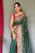 Emerald Green Patola Saree Emerald Green Patola Saree