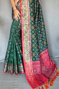 Emerald Green Patola Saree Patola Saree Design