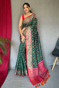 Emerald Green Patola Saree Patola Saree