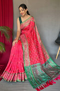 Punch Pink Patola Saree Pink Patola Saree