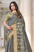 Coin Grey Dola Saree Coin Grey Dola Saree