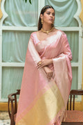 Flamingo Pink Kanjivaram Saree Flamingo Pink Kanjivaram Saree