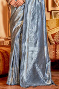 Pewter Grey Kanjivaram Saree Pewter Grey Kanjivaram Saree